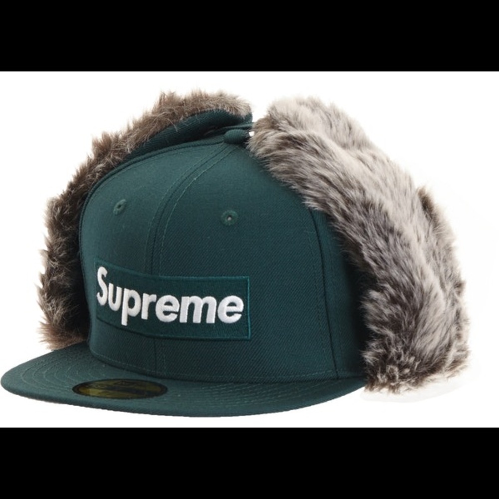 Supreme Navy* or Green* Fur-Lined Hat NWT. Have both stock x verified.
